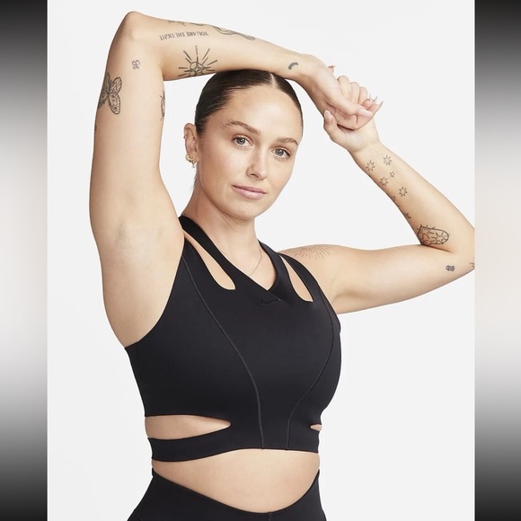 Nike Other - Nike FutureMove Light Support Black Sports Bra Non Padded Strappy Sz L NEW